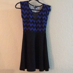 Black and blue dress